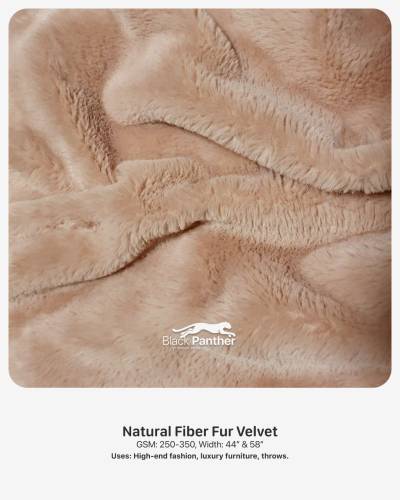 Natural Fiber Fur Velvet Fabric 250-350 GSM 44” & 58” | Luxury Fashion, Furniture & Throws in Surat